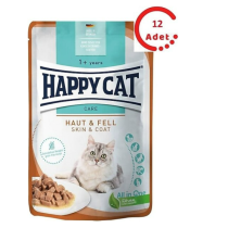 Happy Cat Deri ve Tüy Sağlığı Destekleyici Tavuklu Yetişkin Kedi Konservesi 85GR x 12 Adet