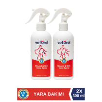 Veturel Kedi Köpek Yara Deri Bakım Spreyi 2 x 300 ML