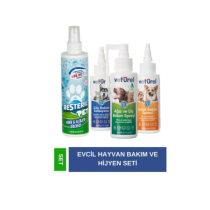 Resteril Kedi Koku Giderici Sprey 200 ML + Ağız Göz Kulak Temizleme Köpek Kedi Bakım Seti 3 x 100 ML